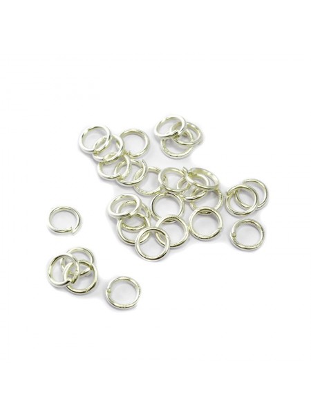 Колечки соединительные,цв-серебро,5 мм,цена за 10 шт