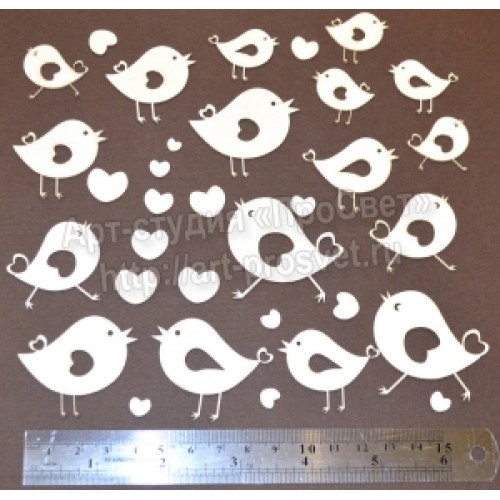 Чипборд №34-"Райские птички"