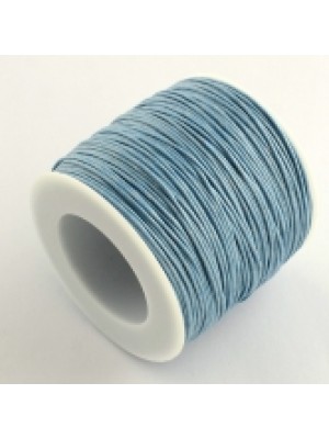 Вощеный шнур,1 мм.серо-голубой,цена за 1 метр