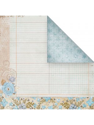 Бумага для скрапбукинга двухсторонняя-цветочная, 30,5* 30,5 см, 1510-8