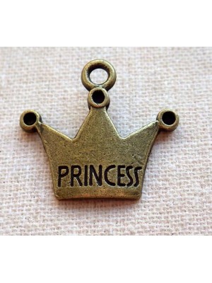 Подвеска Корона "Принцесса",бронза,цена за 1 шт