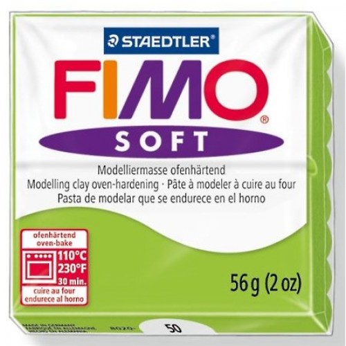 Полимерная глина Фимо FIMO Софт зеленое яблоко-50
