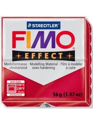Полимерная глина FIMO effect,57гр,красный металлик-28