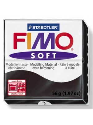 Полимерная глина Фимо FIMO Софт чёрный-9
