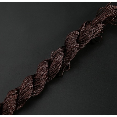 Шнур нейлоновый 1мм,темно-коричневый.Цена-за 20 метров