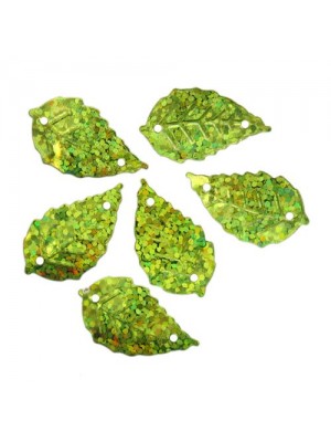 Пайетки "Листочки",10гр,цв-св.-зеленый голограмма, А200-05