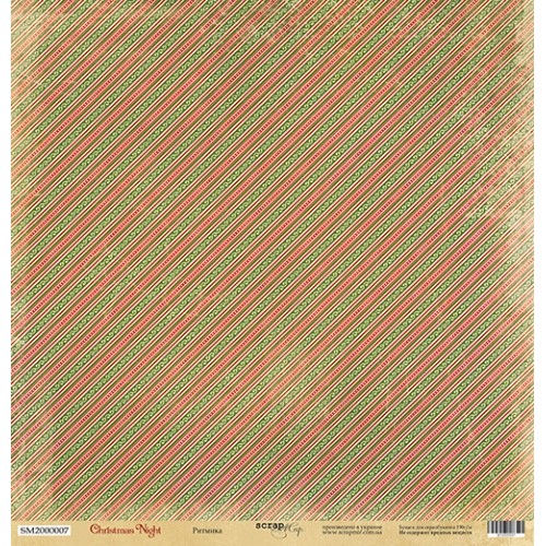  Лист односторонней бумаги 30x30 от Scrapmir Ритмика из коллекции Christmas Night 