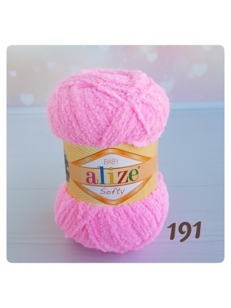 Пряжа Alize Softy,цв- ярко-розовый,50 гр