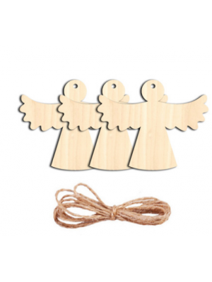Заготовка для ёлочной игрушки-Ангел с верёвочкой, 70*90мм