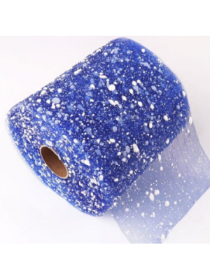 Сетка-снег, цв-синий,15 см,цена за 1 м