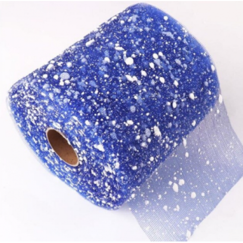 Сетка-снег, цв-синий,15 см,цена за 1 м