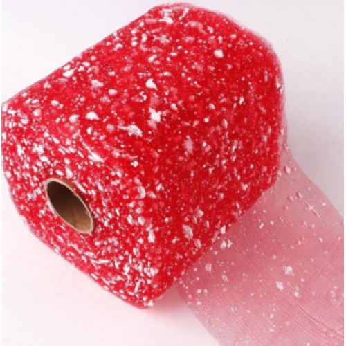 Сетка-снег, цв-красный,15 см,цена за 1 м