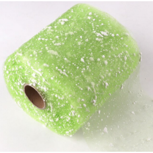 Сетка-снег, цвет св-зелёный,15 см,цена за 1 м