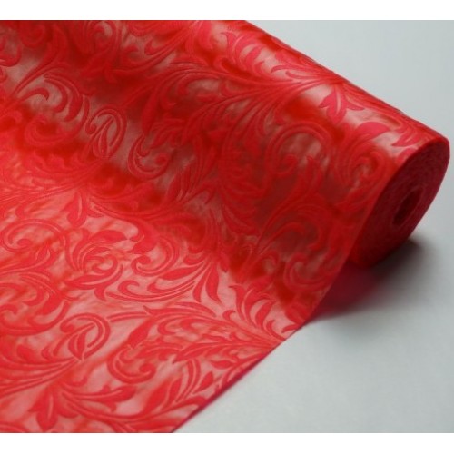 Фетр с тиснением(3D фетр)красный,рис.Ирис , цена за 1 метр