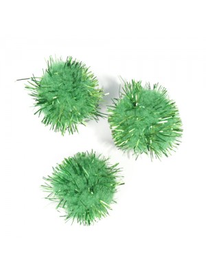 Мини-помпоны с рюлексом,1 см-св-зеленые.цена за 10 шт