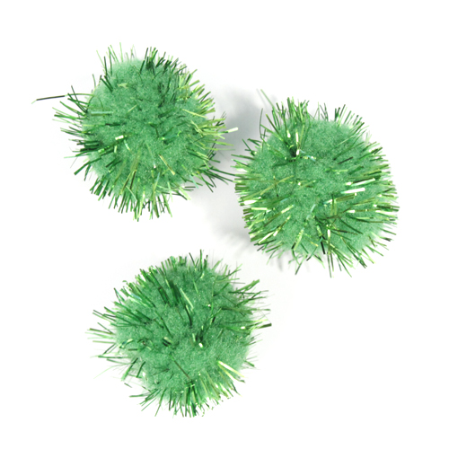 Мини-помпоны с рюлексом,1 см-св-зеленые.цена за 10 шт