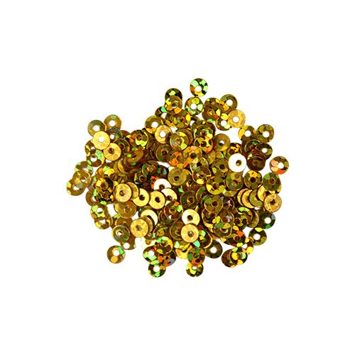 Пайетки плоские -3 мм,10гр,цвет-золото голограмма А100-20