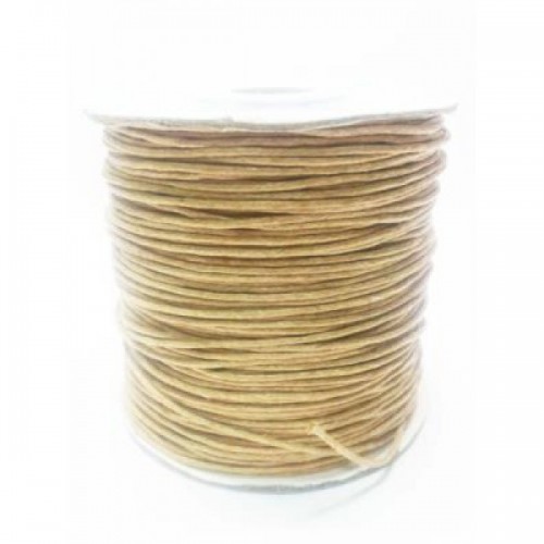 Вощеный шнур,1 мм. светло-бежевый,,цена за 1 метр