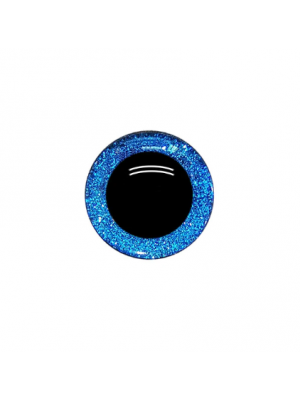 Глазки безопасные,блестящие,цв-синий,25 мм,цена за пару