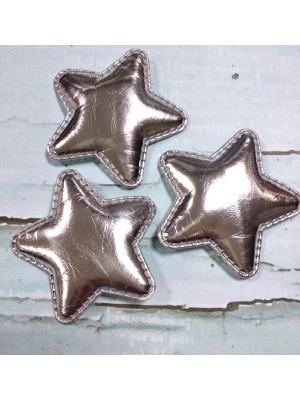 Декоративный элемент(панч)-звезда серебряный глянец, 2,7см