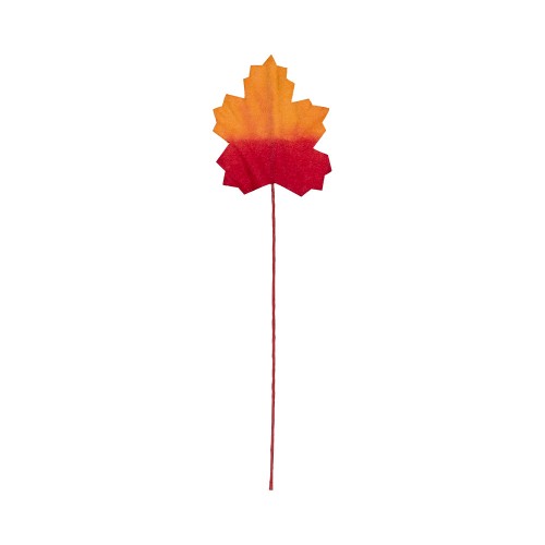 Декоративные элементы  "Кленовые листья",цв-красно-оранжевый,уп-12 шт