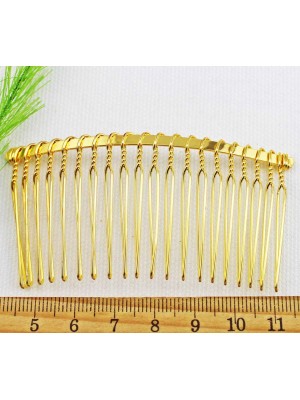Гребешок металлический с  проволочными зубцами.цв-золото,цена за 1 шт