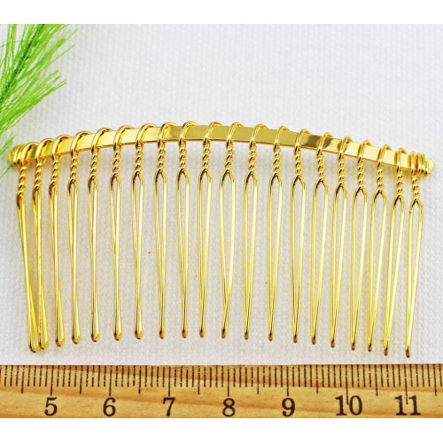 Гребешок металлический с  проволочными зубцами.цв-золото,цена за 1 шт