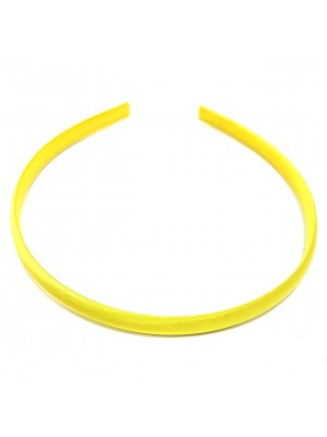 Обруч пластиковый в атласной ленте,10 мм-№8-ярко-жёлтый