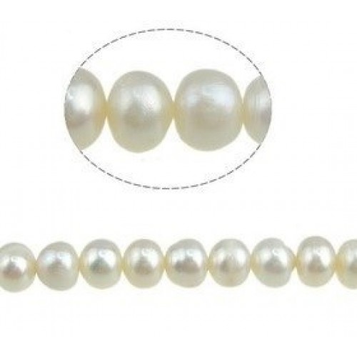 Жемчуг культивированный,молочный,7-9 мм,Цена за 10 шт 
