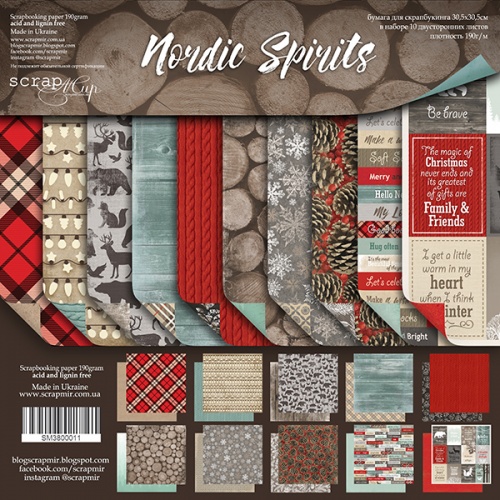  Набор двусторонней бумаги 30х30см от Scrapmir-Nordic Spirits