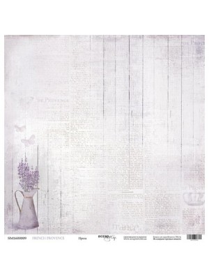Лист односторонней бумаги 30x30 от Scrapmir Проза из коллекции French Provence 