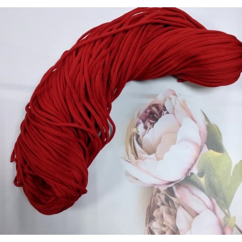 Полиэфирный шнур для вязания,4мм,цв-красный,100м