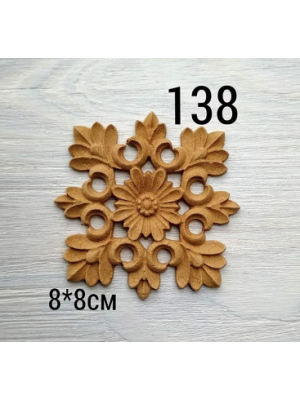 Декор из древесной пульпы-№138, 8*8см