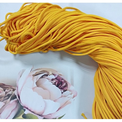 Полиэфирный шнур для вязания,4мм,цв.желтый,100м
