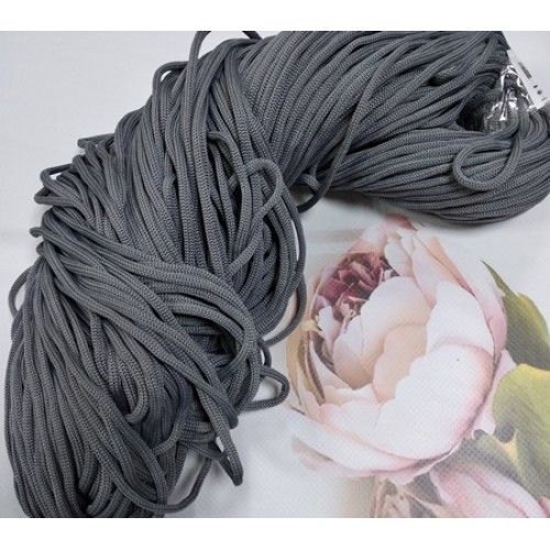 Полиэфирный шнур для вязания,4мм,цв-тёмно-серый,100м