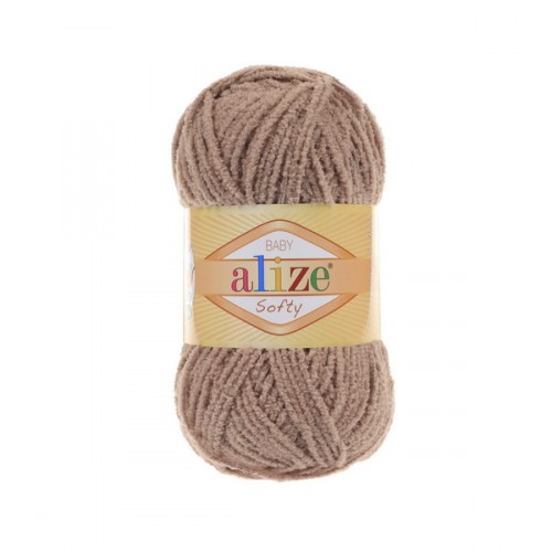 Пряжа Alize Softy,цв-св-коричневый,50 гр