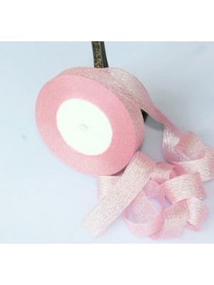 Металлизированная тесьма,цв-розовый,2см,цена за 1 метр