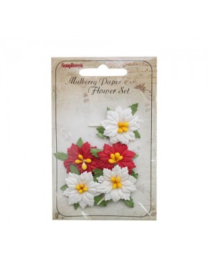 Набор цветов "Пуансеттия",цена за упаковку