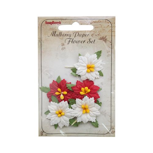 Набор цветов "Пуансеттия",цена за упаковку