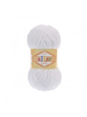 Пряжа Alize Softy,цв-белый,50 гр Пряжа Alize Softy,цв-белый,50 гр