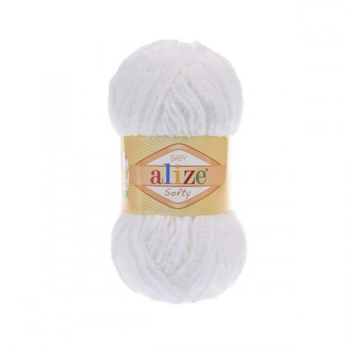 Пряжа Alize Softy,цв-белый,50 гр Пряжа Alize Softy,цв-белый,50 гр