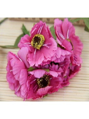Цветок мака,цв-тёмно-розовый цена за 1 шт 