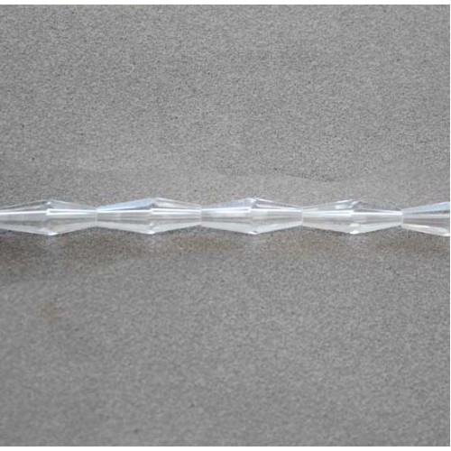 Бусина Биконус усечённый,4*12мм стекло,цв-№01-прозрачный (10шт)