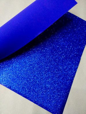 Глиттерный фоамиран, А4,цв-ярко-синий