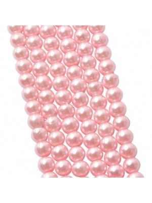 Бусины стекло, под жемчуг-12 мм,цв-розовый,цена за 1 шт