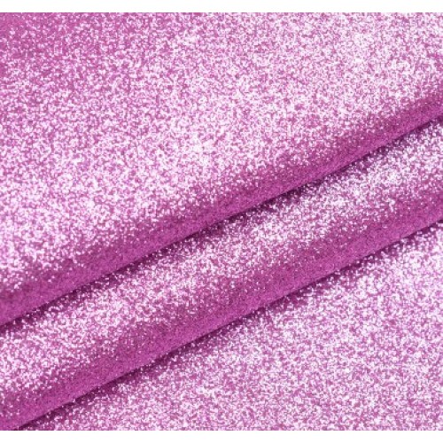 Искусственная кожа с глиттером (глиттерный кожзам),цв-розовый,22*35 см.