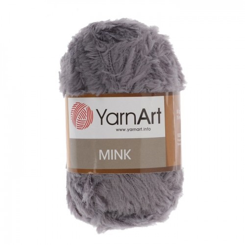 Пряжа YARNART-MINK(Минк),имитация меха.цв-серый,№335