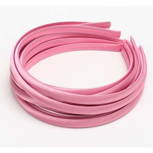 Обруч пластиковый в атласной ленте,10 мм-№7-розовый