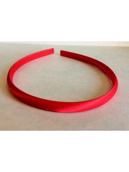 Обруч пластиковый в атласной ленте,10 мм-№3-красный