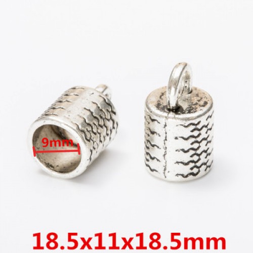 Концевик для шнура,кисточки,цв-античное серебро.18*11мм,цена  за 2 шт